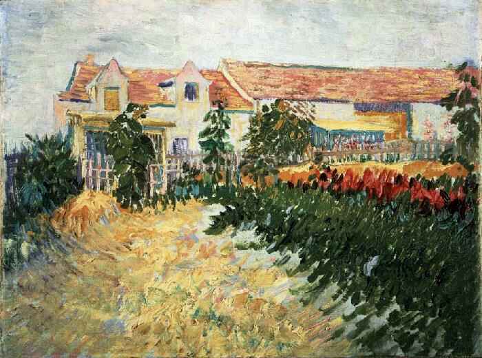 House with sunflowers by Vincent van Gogh — Oil Painting Reproduction