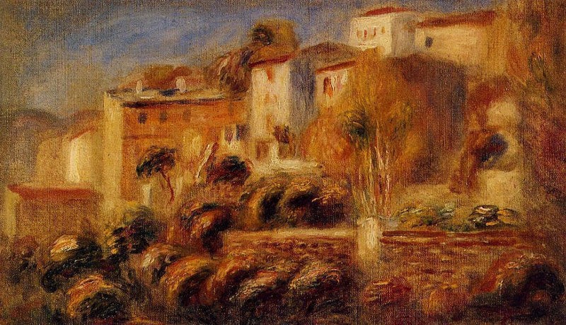 Houses at Cagnes by Pierre-Auguste Renoir — Oil Painting Reproduction
