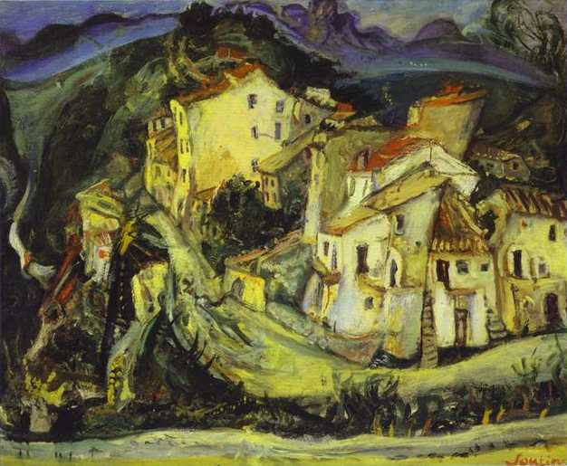 Houses of Cagnes by Chaim Soutine — Oil Painting Reproduction