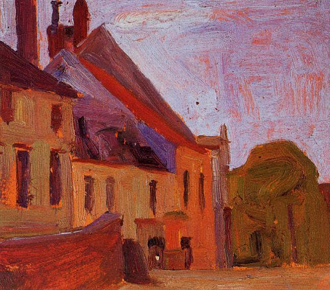 Houses on the Town Square in Klosterneuberg by Egon Schiele — Oil Painting Reproduction