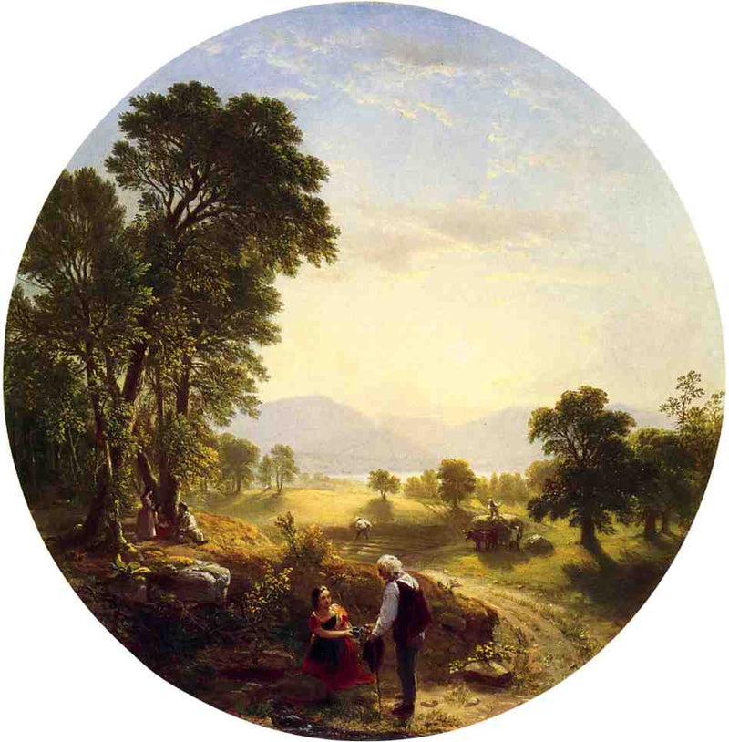 Hudson River Scene by Asher Brown Durand — Oil Painting Reproduction