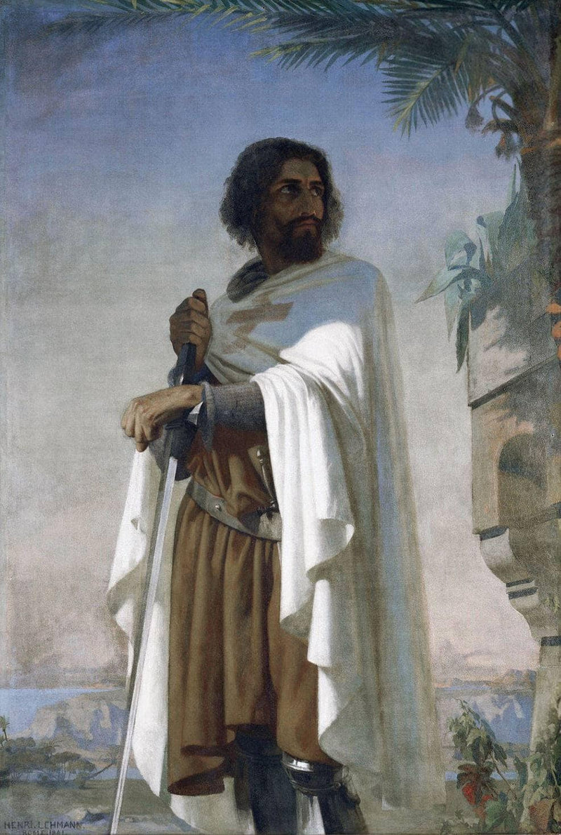 Hugues De Payens by Henri Lehmann — Oil Painting Reproduction