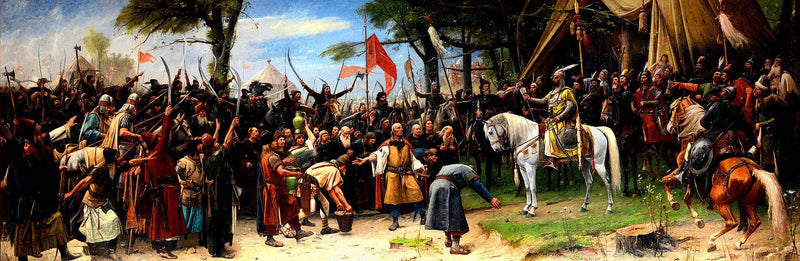 Hungarian Conquest by Mihaly Munkacsy, Oil Painting Reproduction