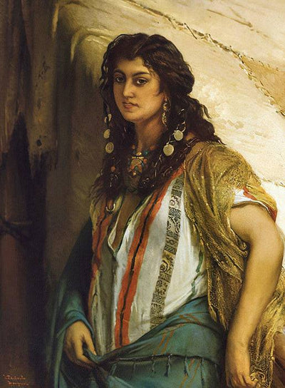 Hungarian Gypsy in kitchen