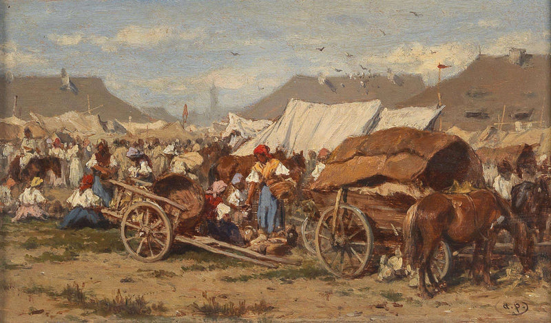 Hungarian Market Scene by August von Pettenkofen — Oil Painting Reproduction