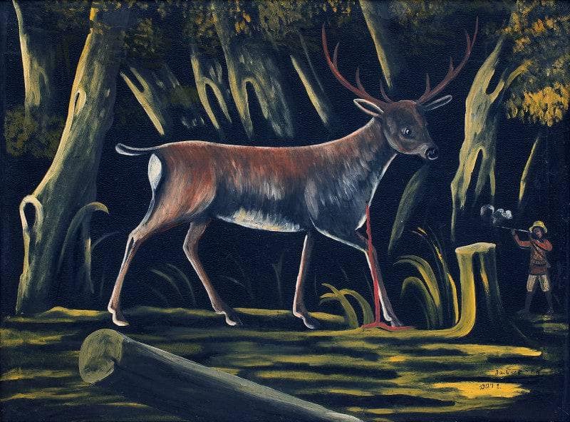 Hunter by Niko Pirosmani — Oil Painting Reproduction