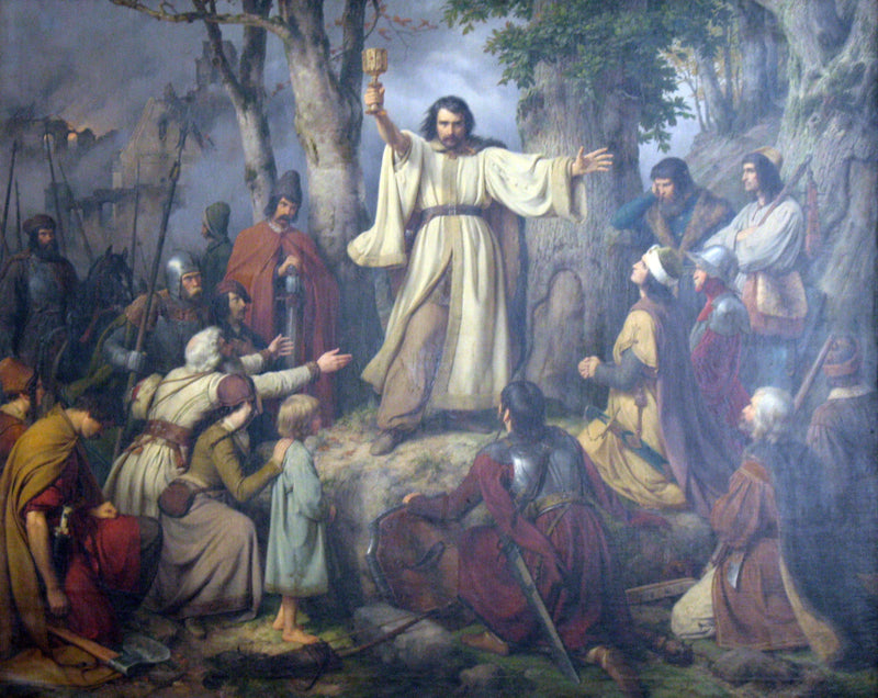 Hussite Sermon by Karl Lessing — Oil Painting Reproduction
