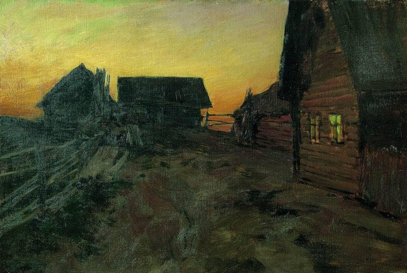 Huts by Isaac Levitan — Oil Painting Reproduction