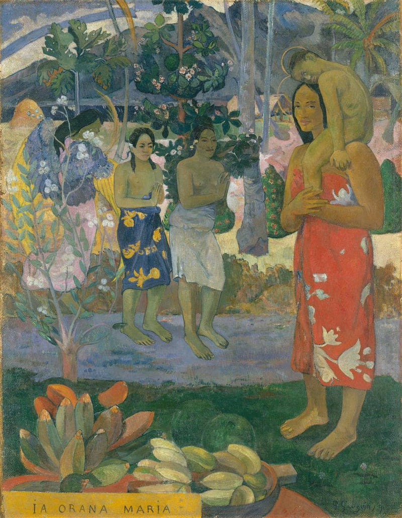 Ia Orana Maria (We Hail Thee Mary) by Paul Gauguin — Oil Painting Reproduction