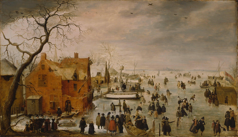 Ice Landscape by Hendrick Avercamp — Oil Painting Reproduction