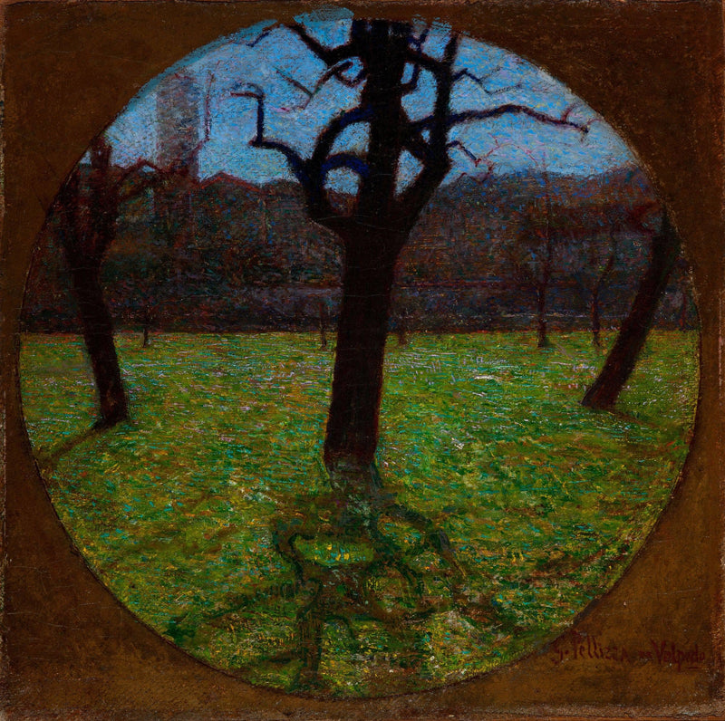 Idyll. The tree of Life by Pellizza da Volpedo — Oil Painting Reproduction