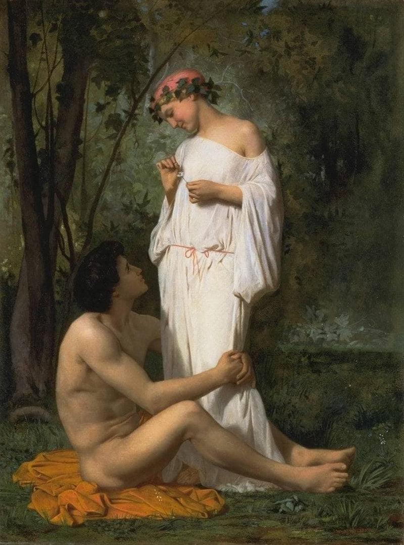 Idylle by William-Adolphe Bouguereau — Oil Painting Reproduction