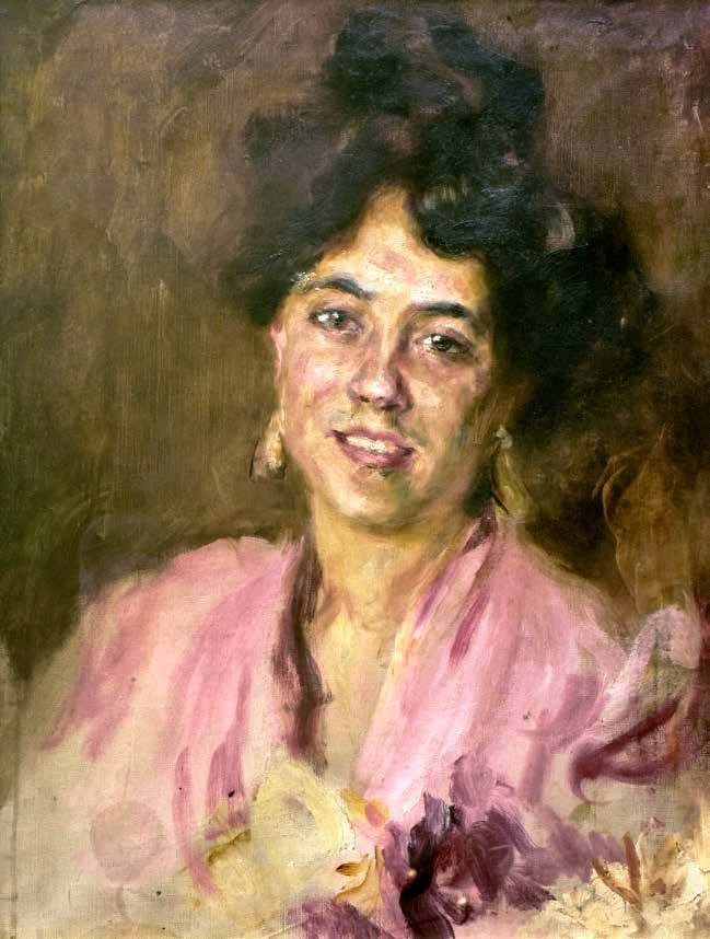 Portrait of Sara Finzi Marin by Umberto Veruda — Oil Painting Reproduction