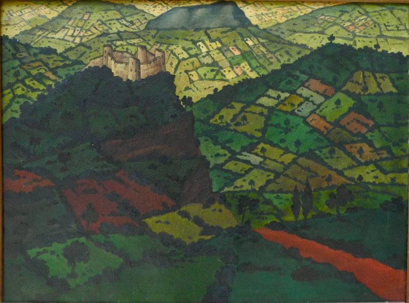 Imereti. Red road by David Kakabadze — Oil Painting Reproduction