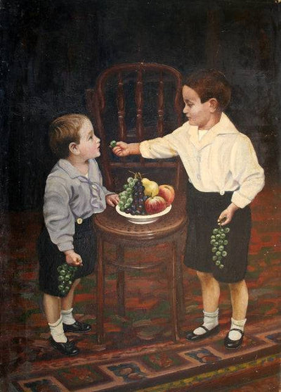 Kids eating grapes in study