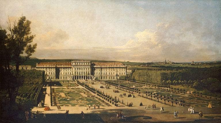Imperial summer palace of Schönbrunn, garden façade by Bernardo Bellotto — Oil Painting Reproduction