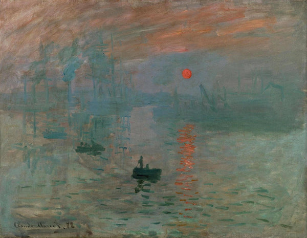 Impression, Sunrise, by Claude Monet, 1872, oil on canvas.