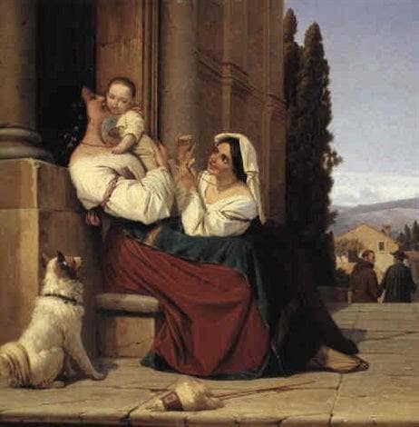 In a city in the Roman by Jørgen Sonne — Oil Painting Reproduction