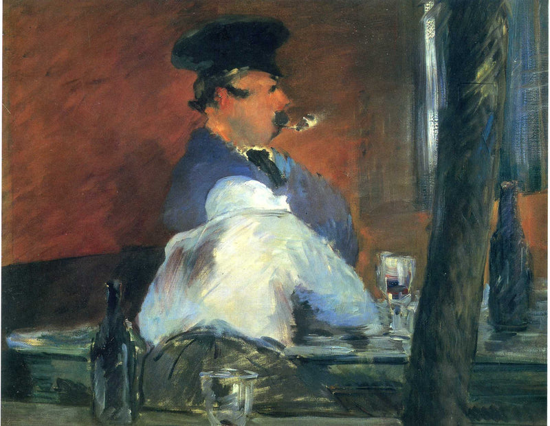 In the bar "Le Bouchon" by Edouard Manet — Oil Painting Reproduction
