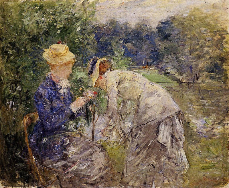 In the Bois de Boulogne by Berthe Morisot — Oil Painting Reproduction