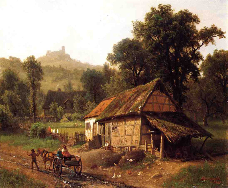 In the Foothills by Albert Bierstadt — Oil Painting Reproduction