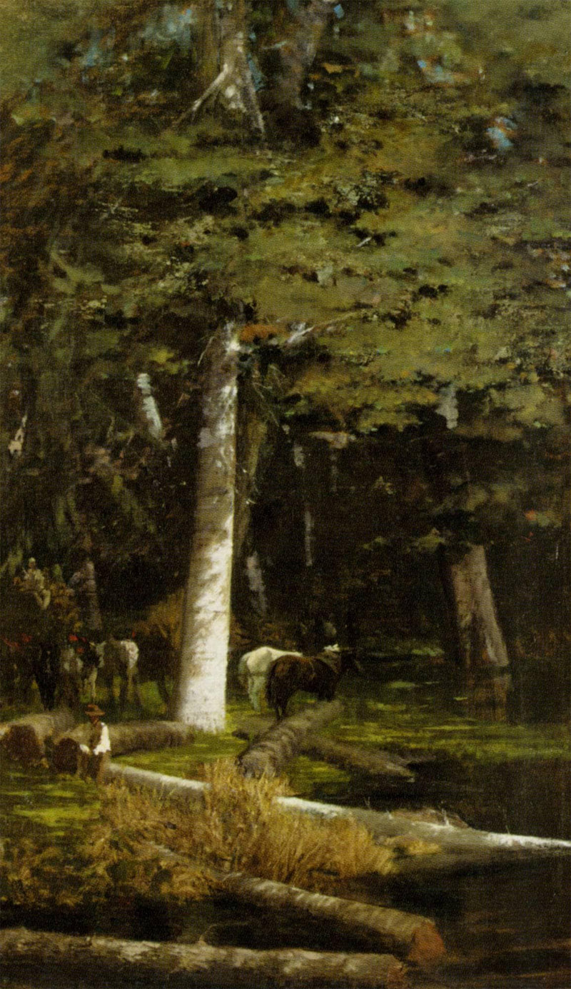 In the Forest by Giuseppe de Nittis — Oil Painting Reproduction