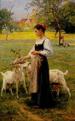 In the garden at Auvers-sur-Oise by Diogène Maillart — Oil Painting Reproduction
