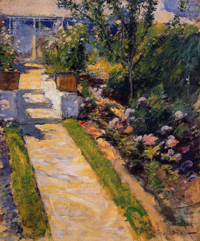 In the Garden by John Henry Twachtman — Oil Painting Reproduction