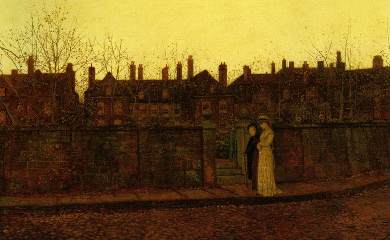 In the Golden Gloaming by John Atkinson Grimshaw — Oil Painting Reproduction