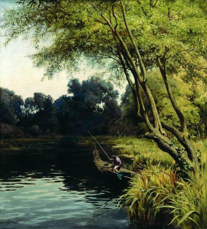 In the meadow thickets (Podolsk province) by Volodymyr Orlovsky — Oil Painting Reproduction