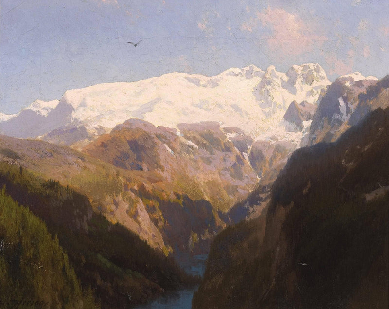 In the Mountains by Hermann Ottomar Herzog — Oil Painting Reproduction