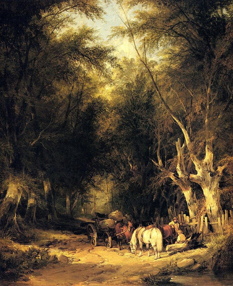 In The New Forest by William Shayer — Oil Painting Reproduction