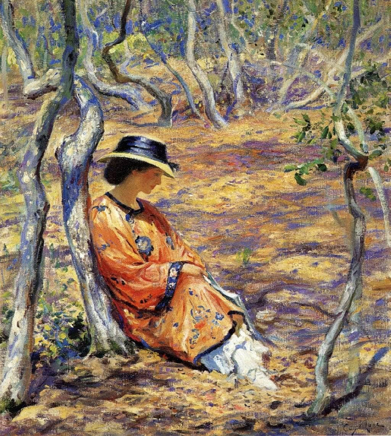 In the Oak Grove by Guy Rose — Oil Painting Reproduction
