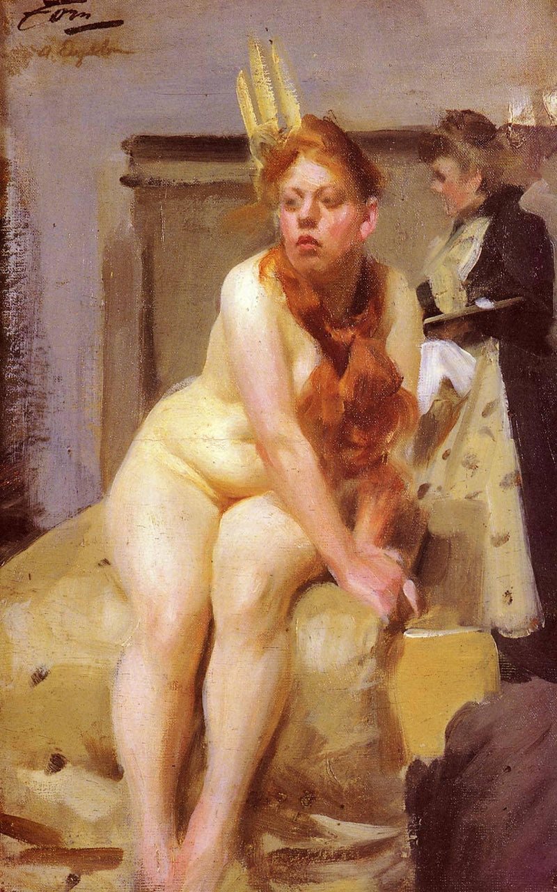 In the studio by Anders Zorn — Oil Painting Reproduction