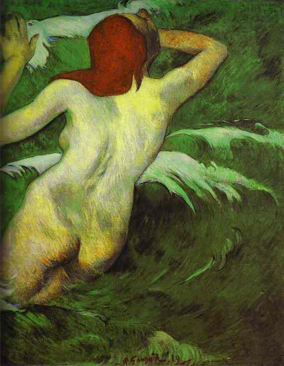 In the Waves by Paul Gauguin — Oil Painting Reproduction