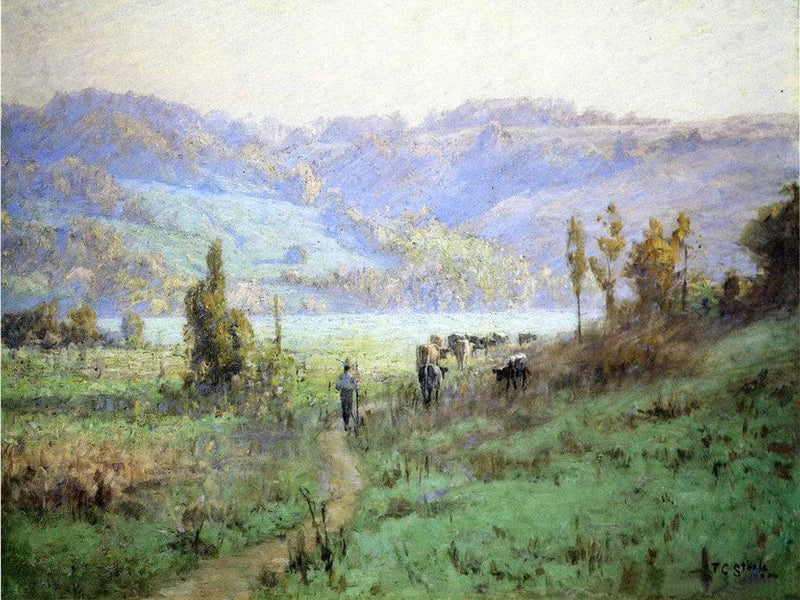 In the Whitewater Valley near Metamora by T. C. Steele — Oil Painting Reproduction