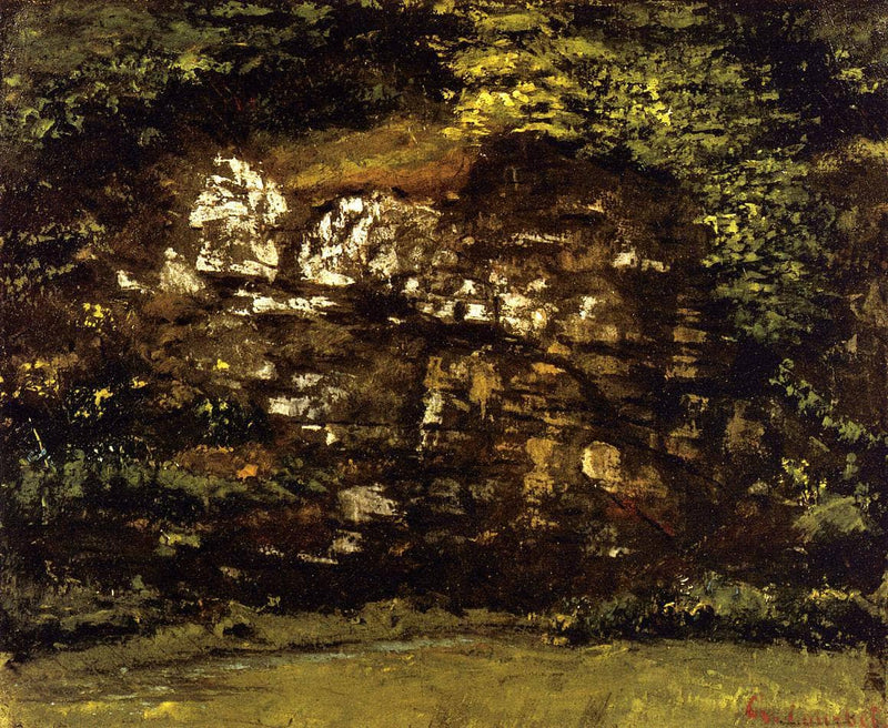 In the Woods by Gustave Courbet — Oil Painting Reproduction