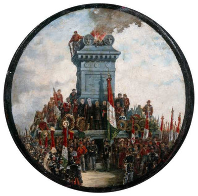 Inauguration of the monument to the fallen in the battle of Mentana in study