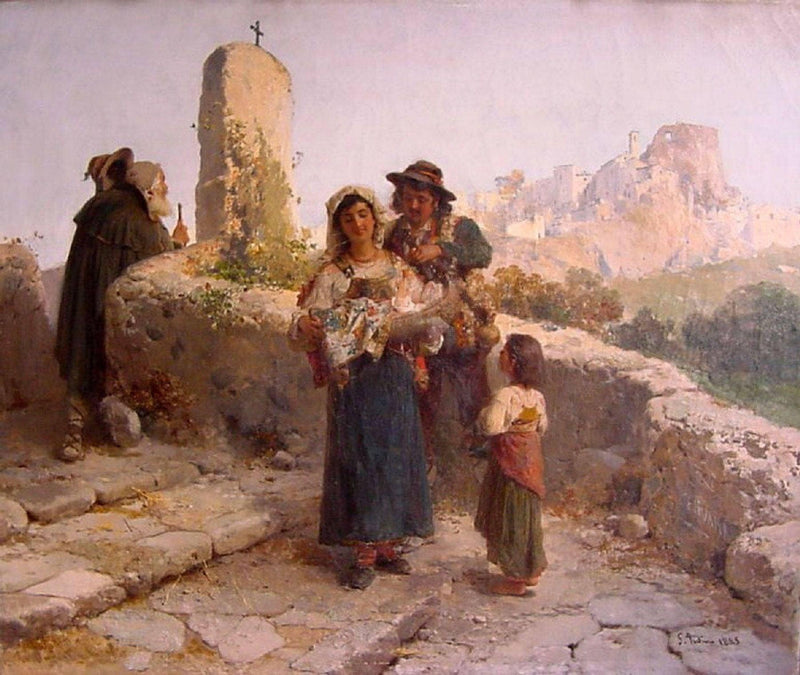 Near Cervara by Gerolamo Induno — Oil Painting Reproduction