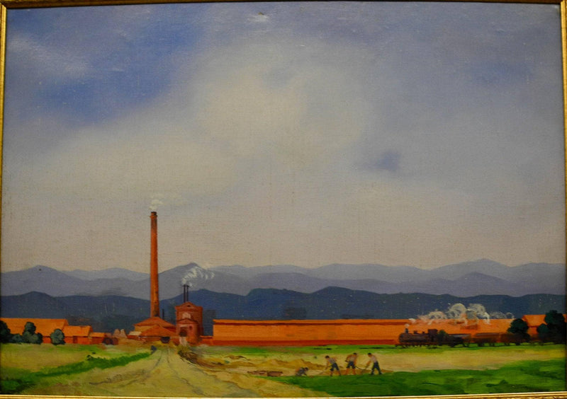 Industrial landscape by David Kakabadze — Oil Painting Reproduction
