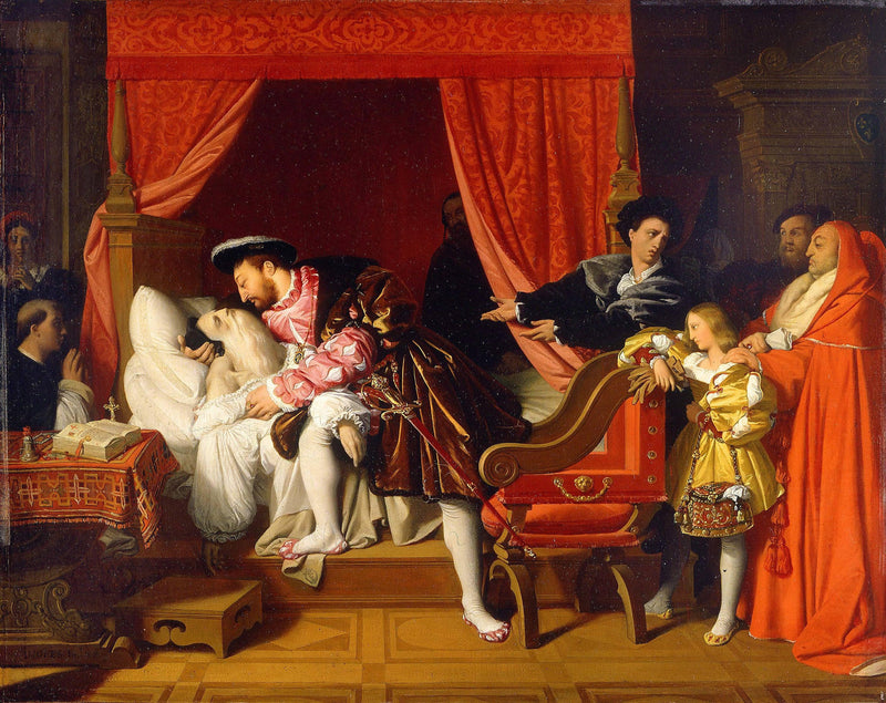 Death of Leonardo da Vinci by Jean Auguste Dominique Ingres — Oil Painting Reproduction