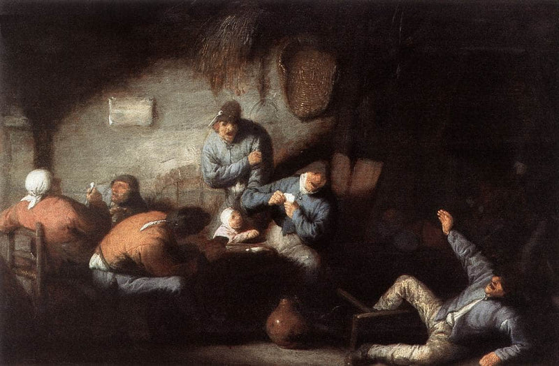Inn Scene by Adriaen van Ostade — Oil Painting Reproduction