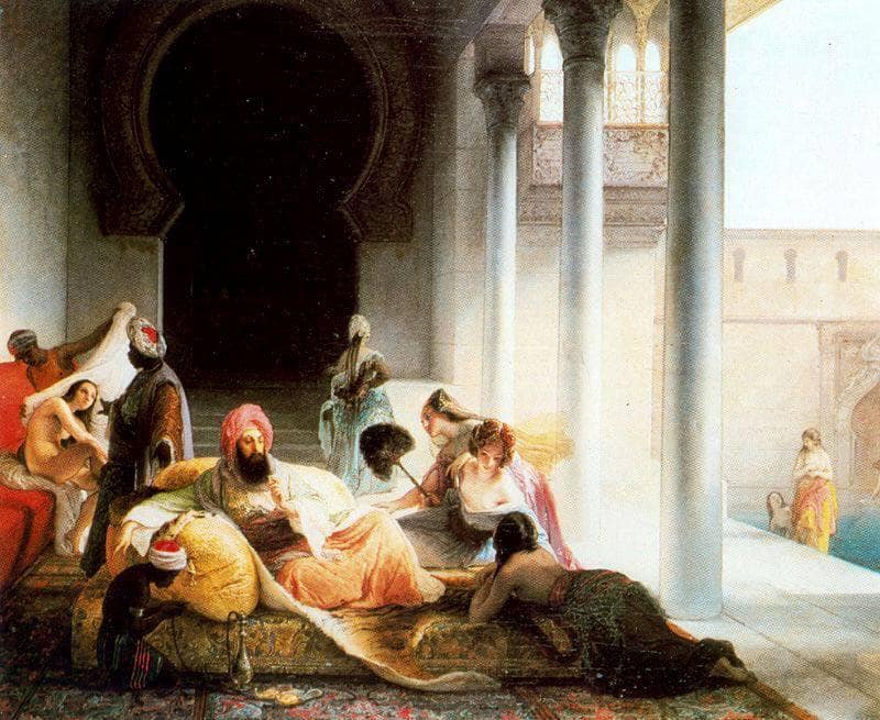 Inside the Harem by Francesco Hayez — Oil Painting Reproduction