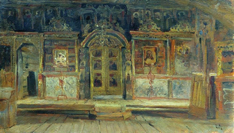 Inside the Peter and Paul Church in Plyos by Isaac Levitan — Oil Painting Reproduction