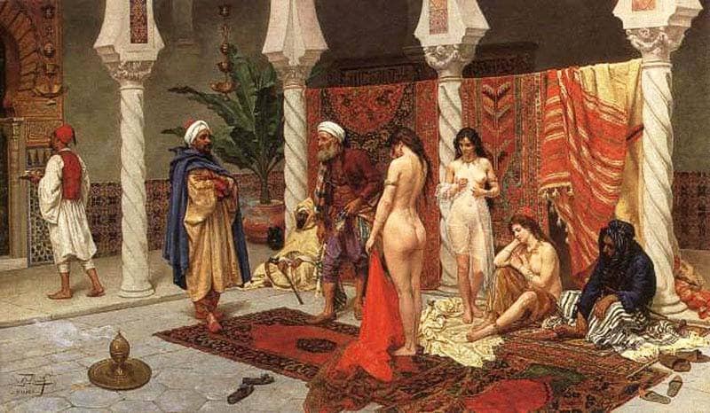 Inspecting New Arrivals by Giulio Rosati — Oil Painting Reproduction