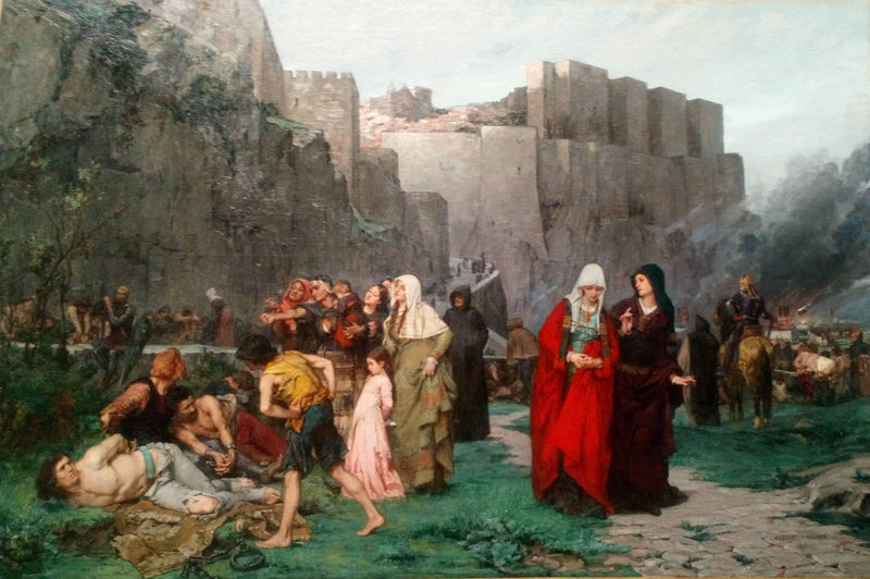 Insult to prisoners Episode of the crusade against the Albigenses in 1211 by Albert Maignan — Oil Painting Reproduction