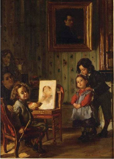 Interior, family life in modern living room