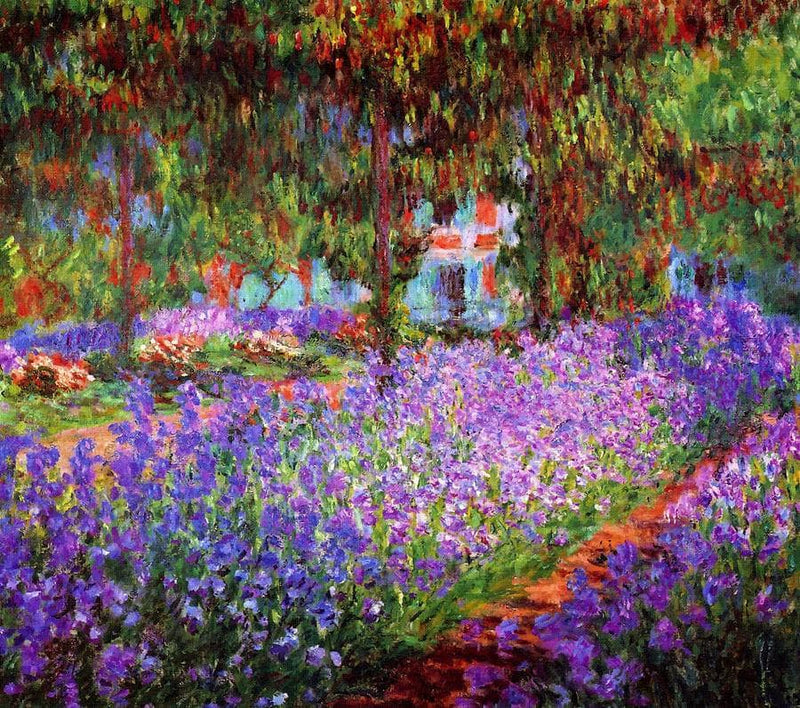 The Iris Garden at Giverny by Claude Monet — Oil Painting Reproduction