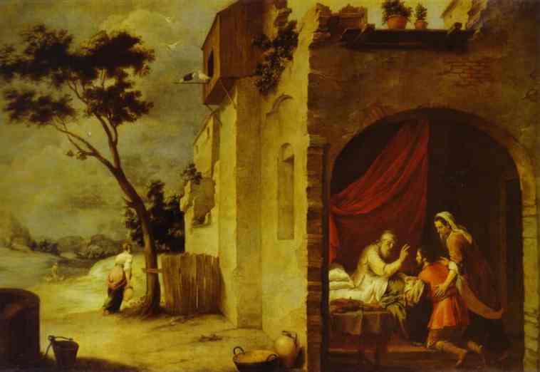Isaac Blessing Jacob by Bartolome Esteban Murillo — Oil Painting Reproduction
