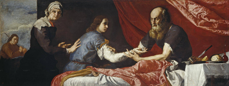 Isaac Blessing Jacob by Jusepe de Ribera, Oil Painting Reproduction